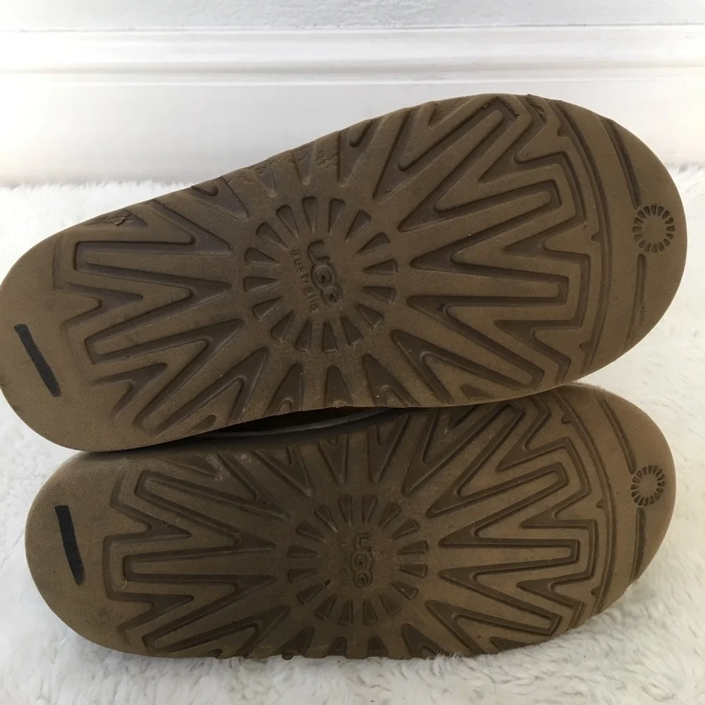 UGG Girl One Button Gold Boots Size 2
